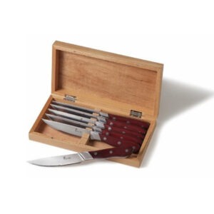 Steak Knife Set - Wood 6 Pcs